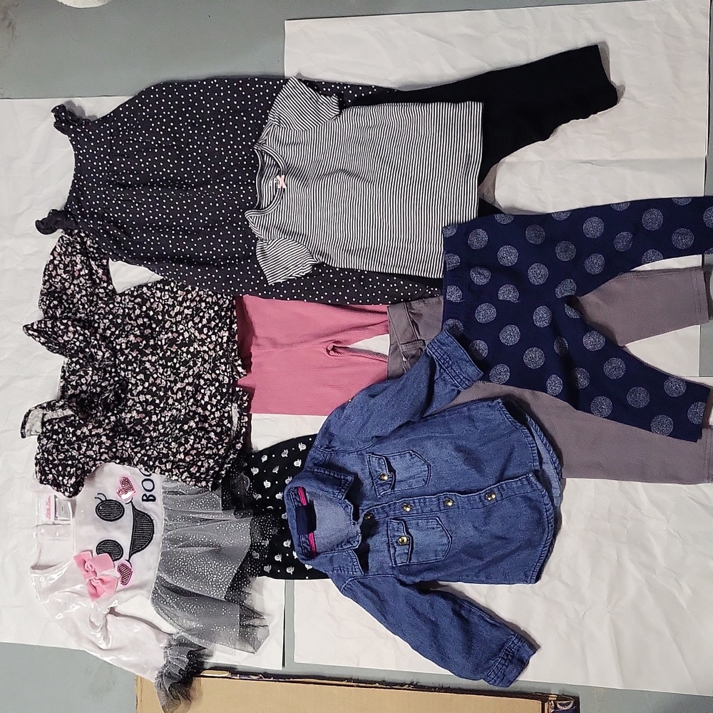 10 piece Baby girl 12M clothing lot Ghost outfit Halloween NWOT leggings shirt